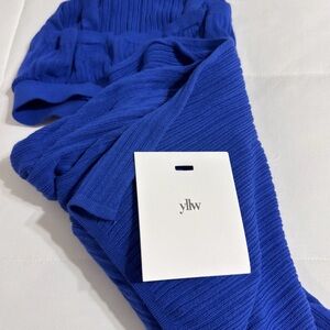 Yellow The Label Blue Midi Cut Out Dress